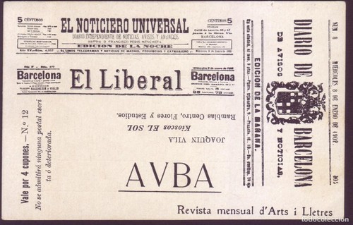 Postal 1902 kiosco sol - 1902,