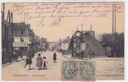 Cpa 60200 compiegne - cpa, passerella